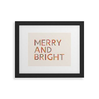 Society6 Merry and Bright Framed Wall Art Print