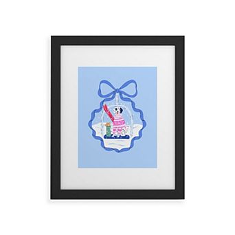 Society6 Apres Ski Dogs Framed Wall Art Print