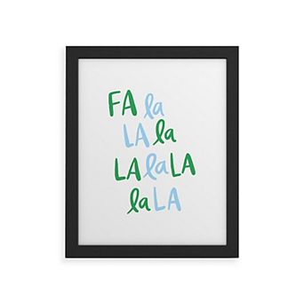 Society6 Fa La La Bold Framed Wall Art Print