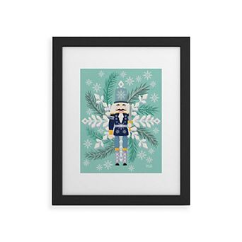 Society6 Snowflake Nutcracker Framed Wall Art Print
