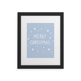 Society6 Merry Christmas Framed Wall Art Print