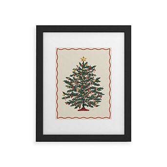 Society6 Christmas Tree III Framed Wall Art Print