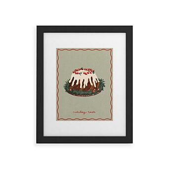 Society6 Christmas Cake Holiday Framed Wall Art Print