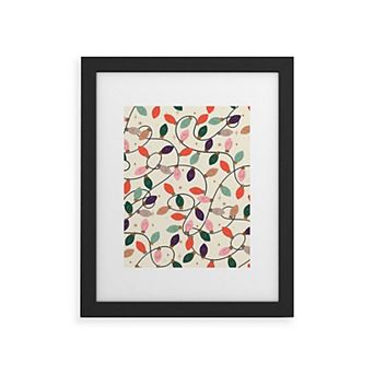Society6 Festive Lights Framed Wall Art Print