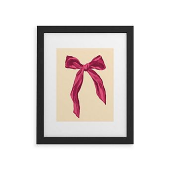 Society6 Romantic Bow Framed Wall Art Print