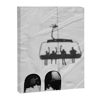 Society6 Ski Lift Shadows Canvas Wall Art
