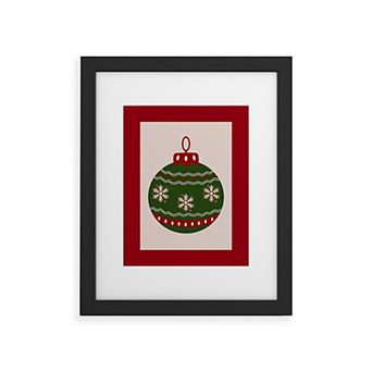 Society6 Christmas Bauble Framed Wall Art Print