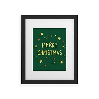 Society6 Merry Christmas Framed Wall Art Print