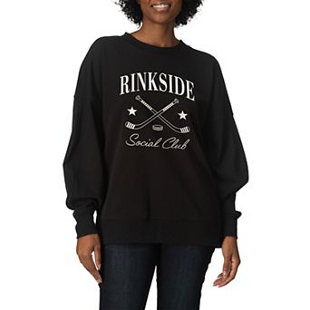 Women's Rinkside Social Club Oversized Fleece Crew Sweatshirt
