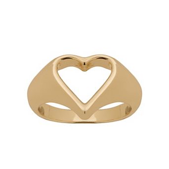 LC Lauren Conrad Gold Tone Polished Bold Heart Statement Ring