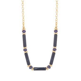 LC Lauren Conrad Gold Tone Beaded Statement Necklace