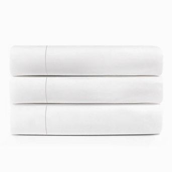 SUPERIOR Cotton Rich Percale Flat Bed Sheet Set of 3