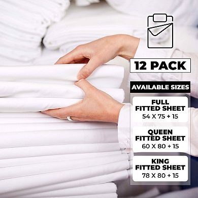 SUPERIOR Cotton Rich Percale Fitted Bed Sheet Set of 6