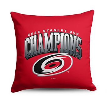 Carolina Hurricanes 2026 Stanley Cup Champions Hardline Throw Pillow