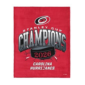 Carolina Hurricanes 2026 Stanley Cup Champions Ripper Silk Touch Throw Blanket