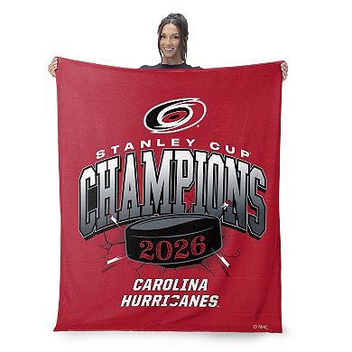 Carolina Hurricanes 2026 Stanley Cup Champions Ripper Silk Touch Throw Blanket