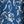 Blue Woodcut Floral