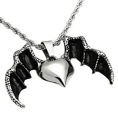 Alamode Bat Wings Necklace & Pendant