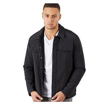 Brave Soul Mens Pearson Borg Lined Zipped Shacket