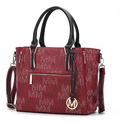 MKF Collection Siena M Signature Satchel Bag