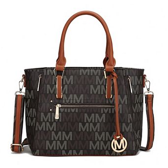 MKF Collection Siena M Signature Satchel Bag