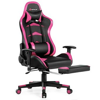 Costway Office Massage Gaming Chair Reclining Swivel Racing with Footrest
