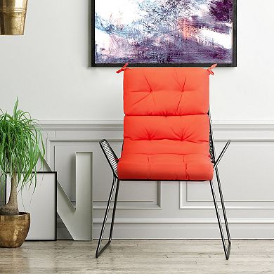 Costway 22''x44'' Back Chair Cushion Tufted Pillow Patio Seating Pad