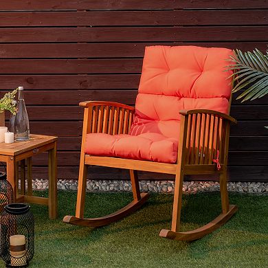 Costway 22''x44'' Back Chair Cushion Tufted Pillow Patio Seating Pad