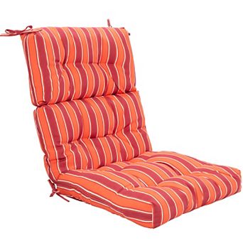 Costway 22''x44'' Back Chair Cushion Tufted Pillow Patio Seating Pad