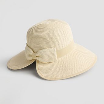 Women's Nine West Self Bow Back Split Back Framer Hat