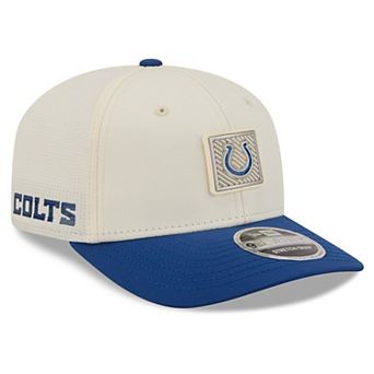 Men's New Era Cream/Royal Indianapolis Colts 2026 NFL Training Camp 9SEVENTY Adjustable Hat