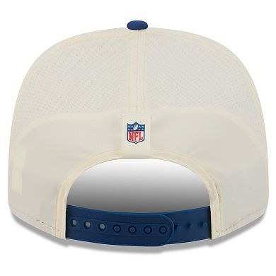 Men's New Era Cream/Royal Indianapolis Colts 2026 NFL Training Camp 9SEVENTY Adjustable Hat