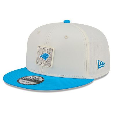 Men's New Era Cream/Blue Carolina Panthers 2026 NFL Training Camp 9FIFTY Snapback Hat