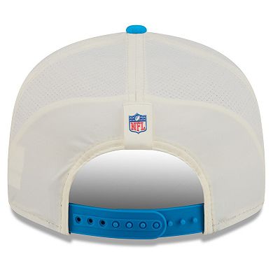 Men's New Era Cream/Blue Carolina Panthers 2026 NFL Training Camp 9FIFTY Snapback Hat
