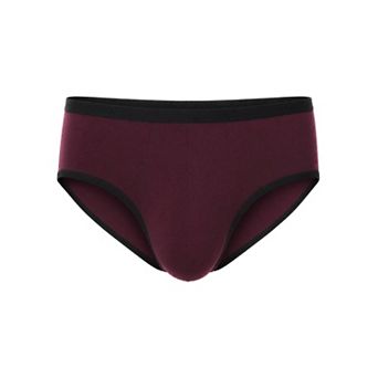 Men's Elastic Waist Solid Color Stretch Breathable Lightweight Underwear Briefs