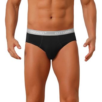 Men's Contrast Color Stretch Elastic Waistband Breathable Underwear Briefs