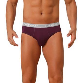 Men's Contrast Color Stretch Elastic Waistband Breathable Underwear Briefs
