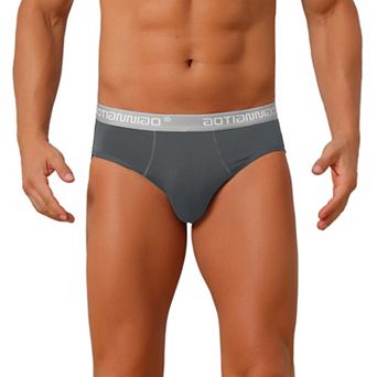 Men's Contrast Color Stretch Elastic Waistband Breathable Underwear Briefs