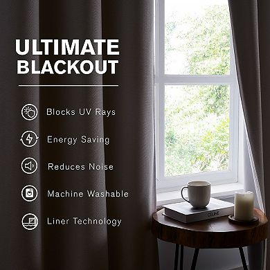 Brookstone Alfred 2-Pack Blackout Window Curtain Panels