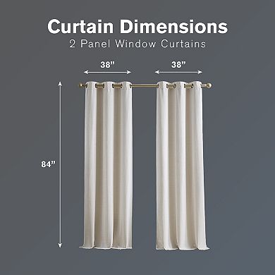 Brookstone Alfred 2-Pack Blackout Window Curtain Panels