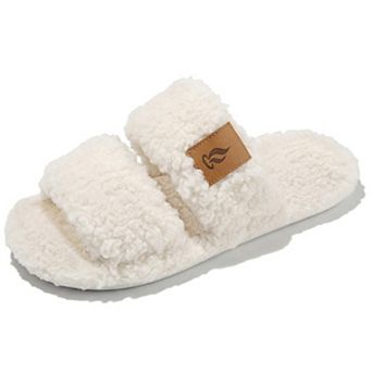 Women's Fuzzy Slip-on Shoes Unisex Warm Soft Comfy Indoor House Slippers