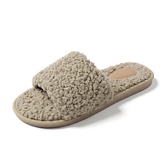 Women's Fuzzy Comfy House Shoes Home Open Toe Slippers
