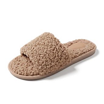 Women's Fuzzy Comfy House Shoes Home Open Toe Slippers