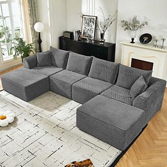 Deep Seat Boneless Compression Sofa with High-Density Memory Foam