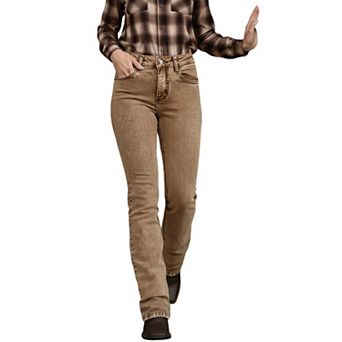 Women's High Waisted Vintage Wash Bootcut Jeans, Classic Flare Denim Pants
