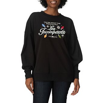 Women's Home Alone Les Incompetents Oversized Fleece Crew Sweatshirt