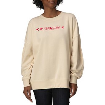 Women's Home Alone 2 Lost In New York Logo Oversized Fleece Crew Sweatshirt