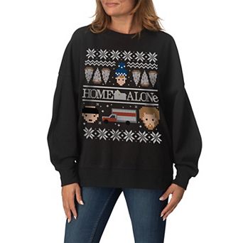 Women's Home Alone Oversized Fleece Crew Sweatshirt