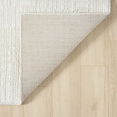 Abani Neutral NTL200A Cream Textured Weave Area Rug