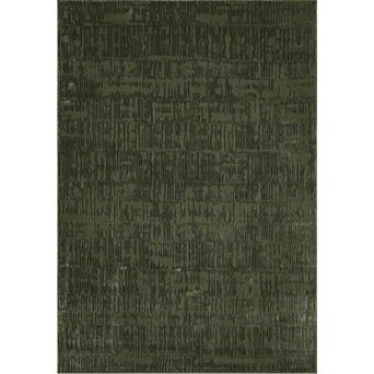 Abani Rugs Plush Deco PDE120A Machine Washable Textured Grid Green Area Rug